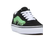 VANS KIDS OLD SKOOL SHOES GLOW SLIME BLACK GREEN - Image 5