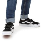 VANS KIDS OLD SKOOL V SHOES BLACK TRUE WHITE - Image 6