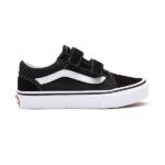 VANS KIDS OLD SKOOL V SHOES BLACK TRUE WHITE