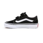 VANS KIDS OLD SKOOL V SHOES BLACK TRUE WHITE - Image 5