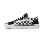VANS KIDS OLD SKOOL PRIMARY CHECK BLACK WHITE - Image 3