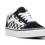VANS KIDS OLD SKOOL PRIMARY CHECK BLACK WHITE - Image 2