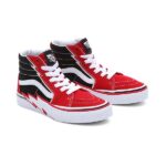VANS KIDS SK8-HI BOLT SHOES RED BLACK - Image 5