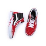 VANS KIDS SK8-HI BOLT SHOES RED BLACK - Image 6