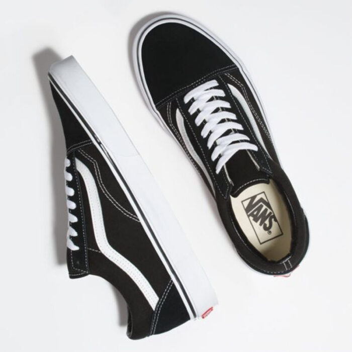 VANS OLD SKOOL SHOES BLACK WHITE - Image 2
