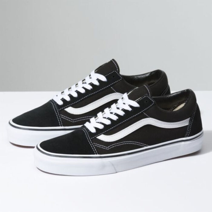 VANS OLD SKOOL SHOES BLACK WHITE - Image 4