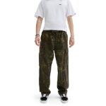VANS RANGE CARGO BAGGY TAPERED ELASTIC TROUSERS GRAPE LEAF LODE