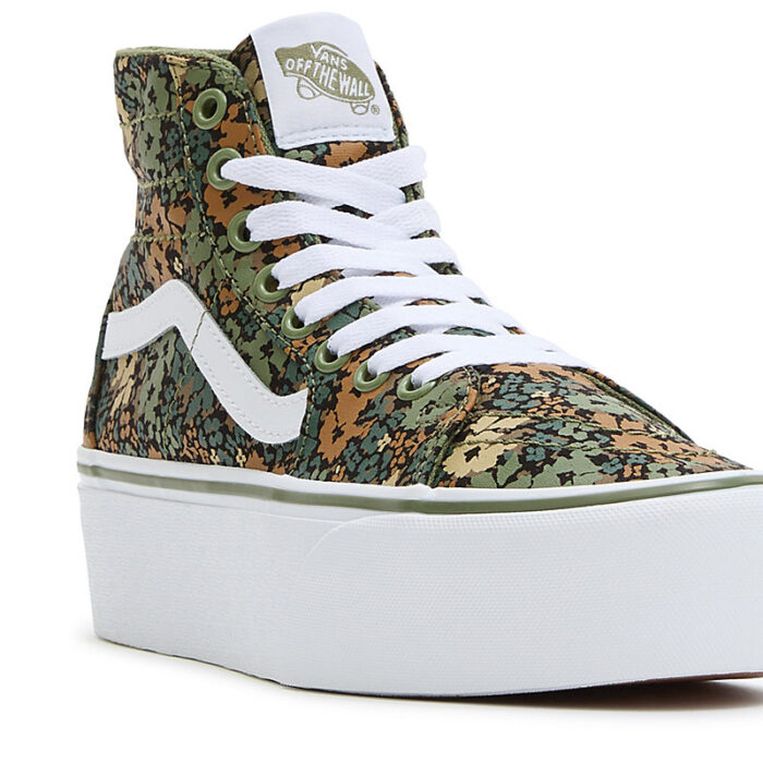 VANS SK8-HI TAPERED SHOES CAMO FLORAL LODEN GREEN - Image 3