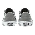 VANS KIDS SK8-LOW SHOES FLAME CAMO GREY BLACK - Image 4