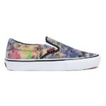 VANS SKATE SLIP ON SHOES TIE DYE TERRY BLACK MULTI
