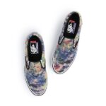 VANS SKATE SLIP ON SHOES TIE DYE TERRY BLACK MULTI - Image 2
