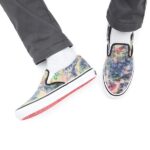 VANS SKATE SLIP ON SHOES TIE DYE TERRY BLACK MULTI - Image 3