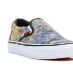 VANS SKATE SLIP ON SHOES TIE DYE TERRY BLACK MULTI - Image 7