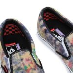 VANS SKATE SLIP ON SHOES TIE DYE TERRY BLACK MULTI - Image 9