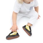VANS TODDLER OLD SKOOL V SHOES GLOW LIGHTNING BLACK YELLOW - Image 7