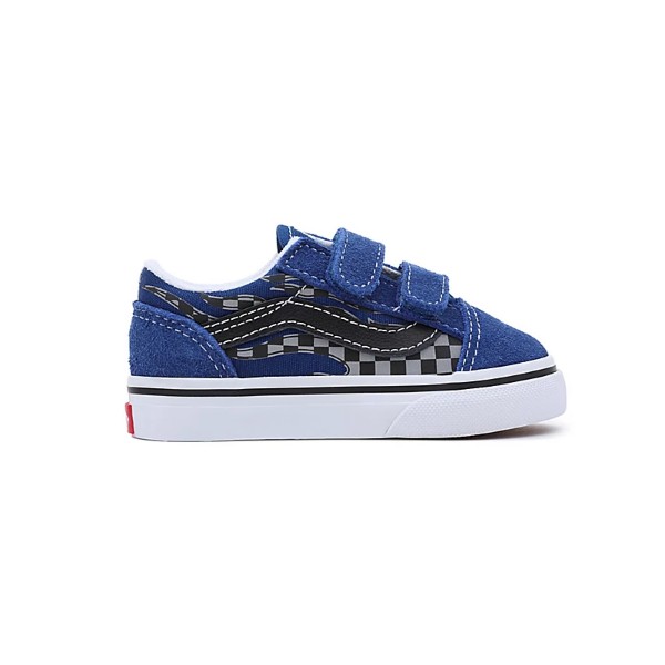 VANS-TODDLER-OLD-SKOOL-V-SHOES-REFLECTIVE-FLAME-TRUE-BLUE-VN0A4VJJ7WM-20-21-22-23.5-24-25-26-45E-1.jpg VANS TODDLER OLD SKOOL V SHOES REFLECTIVE FLAME TRUE BLUE - Image 1