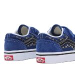 VANS TODDLER OLD SKOOL V SHOES REFLECTIVE FLAME TRUE BLUE - Image 3