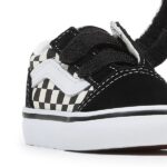 VANS TODDLER PRIMARY CHECK OLD SKOOL BLACK WHITE - Image 5