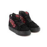 VANS TODDLER SK8-HI ZIP SHOES LOGO BLACK RED - Image 2