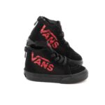 VANS TODDLER SK8-HI ZIP SHOES LOGO BLACK RED - Image 6