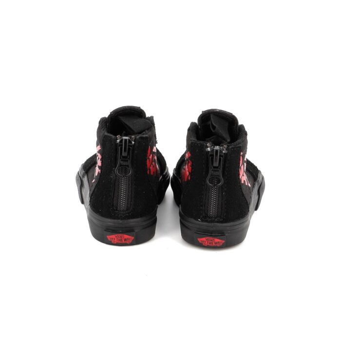 VANS TODDLER SK8-HI ZIP SHOES LOGO BLACK RED - Image 7