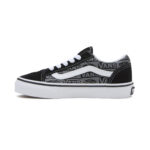 VANS KIDS OLD SKOOL LOGO BLACK GREY - Image 5