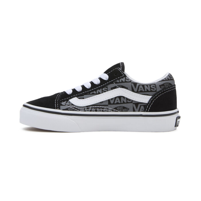 VANS KIDS OLD SKOOL LOGO BLACK GREY - Image 5