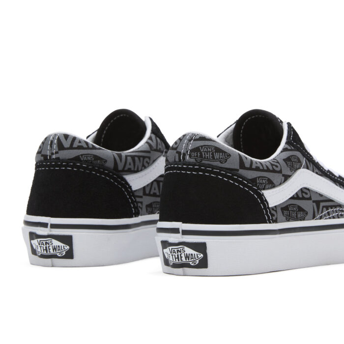 VANS KIDS OLD SKOOL LOGO BLACK GREY - Image 3