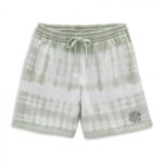 VANS PEACE OF MIND LOOSE FLEECE SHORT CELADON GREEN TIE DYE