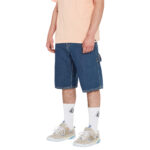 VOLCOM LABORED DENIM UTILITY SHORT INDIGO RIDGE WASH