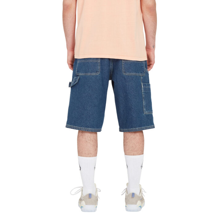 VOLCOM LABORED DENIM UTILITY SHORT INDIGO RIDGE WASH - Image 3