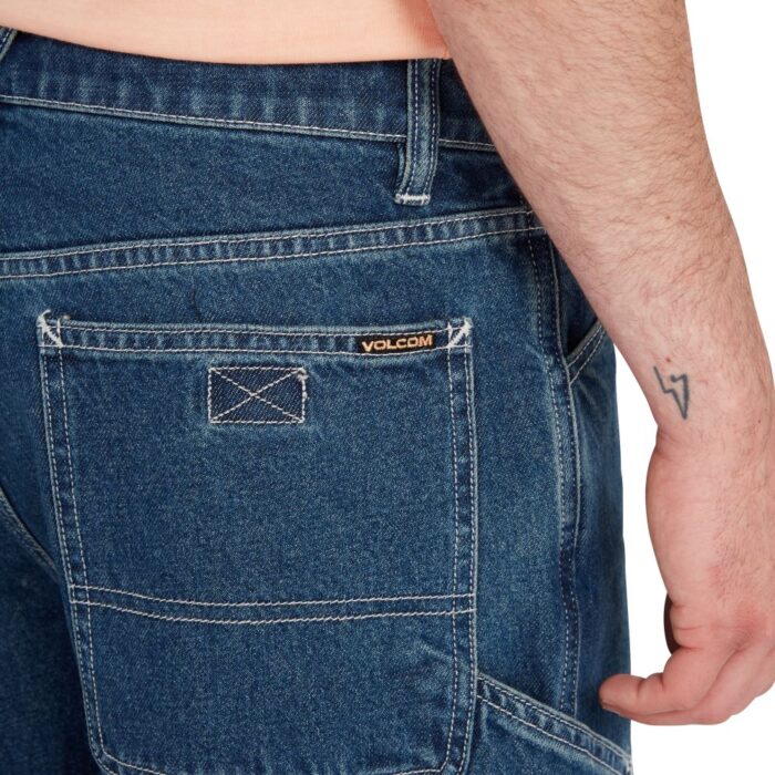 VOLCOM LABORED DENIM UTILITY SHORT INDIGO RIDGE WASH - Image 4