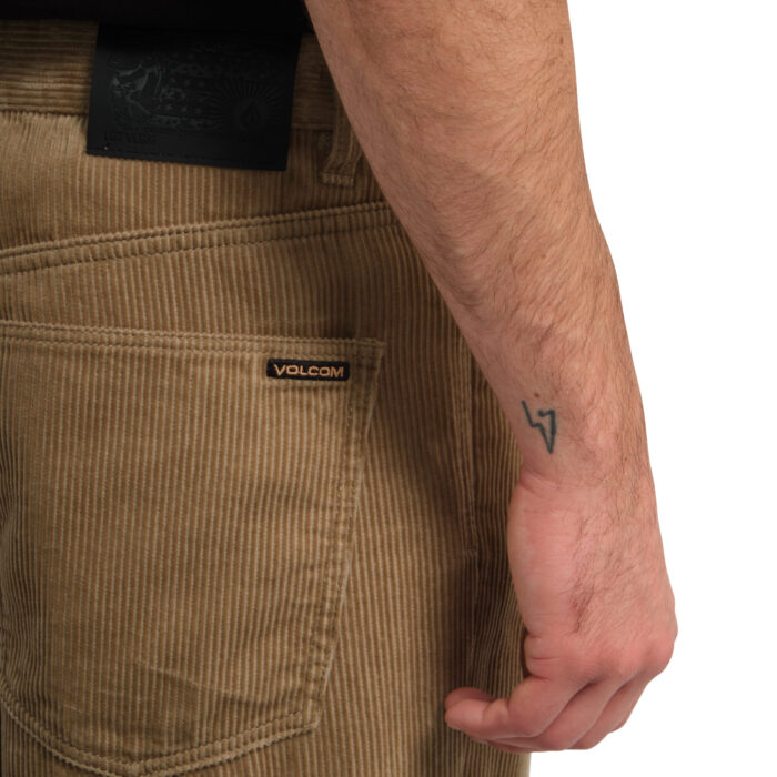 VOLCOM BILLOW TAPERED CORD PANT KHAKI - Image 4
