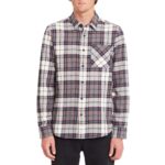 VOLCOM CADEN PLAID SHIRT BLEACHED SAND