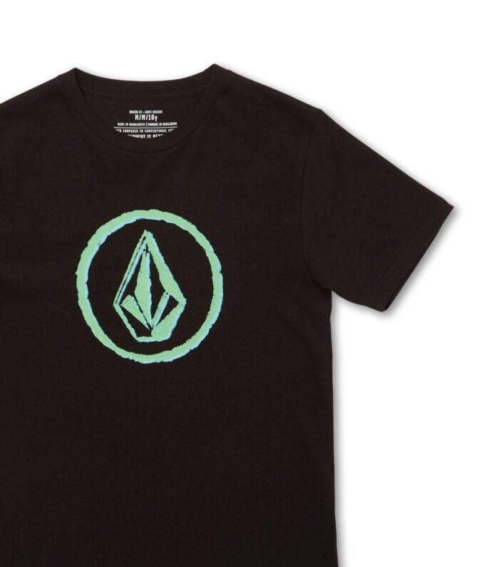 VOLCOM BOYS CIRCLE STONES T-SHIRT BLACK - Image 3