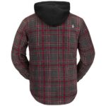 VOLCOM FIELD INSULATED FLANNEL JACKET BLACK PLAID - Image 2