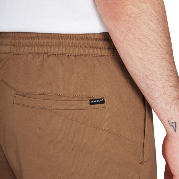 VOLCOM FRICKIN ELASTICATED WAIST SHORT 19 TOBACCO - Image 5