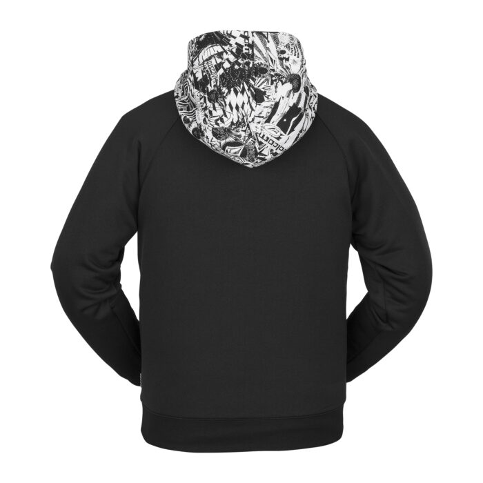 VOLCOM HYDRO RIDING HOODIE BLACK WHITE - Image 2
