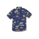 VOLCOM BOYS ISLE HOPPA SHIRT NIAGARA