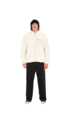 VOLCOM MUZZER FUZZAR ZIP FLEECE DIRTY WHITE - Image 5