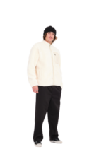 VOLCOM MUZZER FUZZAR ZIP FLEECE DIRTY WHITE - Image 6