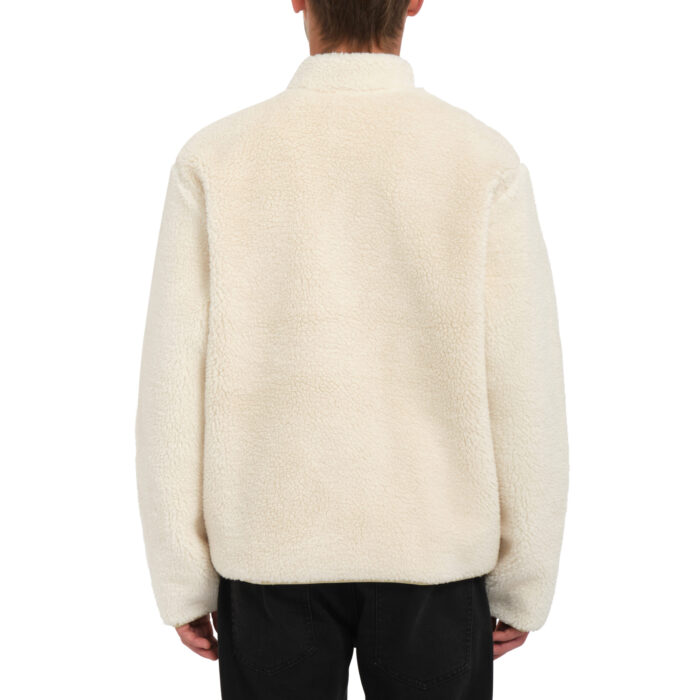 VOLCOM MUZZER FUZZAR ZIP FLEECE DIRTY WHITE - Image 2