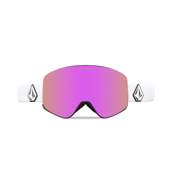 VOLCOM ODYSSEY SNOW GOGGLES MATTE WHITE PINK CHROME - Image 2