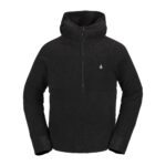 VOLCOM POLAR FLEECE HOODED QUARTER ZIP BLACK
