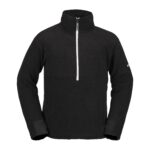 VOLCOM POLAR FLEECE MOCK QUARTER ZIP BLACK