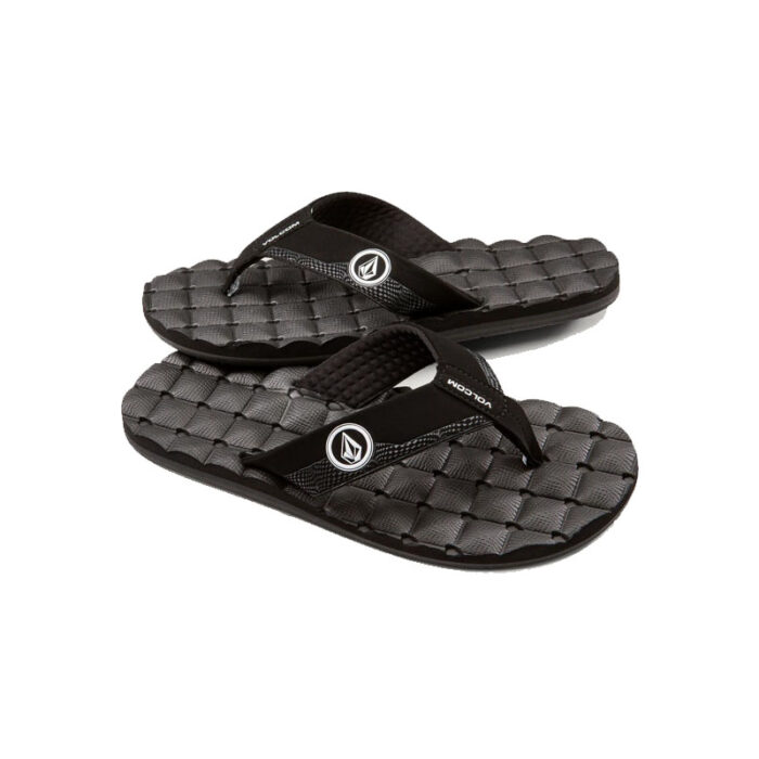 VOLCOM RECLINER SANDALS BLACK WHITE - Image 3