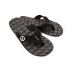 VOLCOM RECLINER SANDALS BLACK WHITE - Image 2