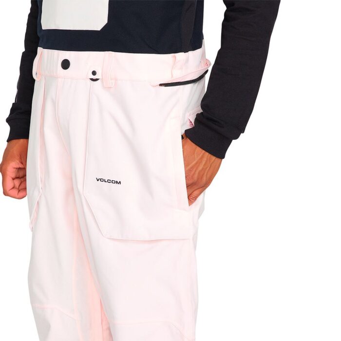 VOLCOM ROAN BIB OVERALL SNOWBOARD PANT PARTY PINK - Image 5