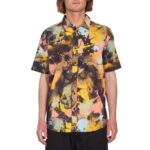 VOLCOM SKULLI PRINT SHIRT DAWN YELLOW