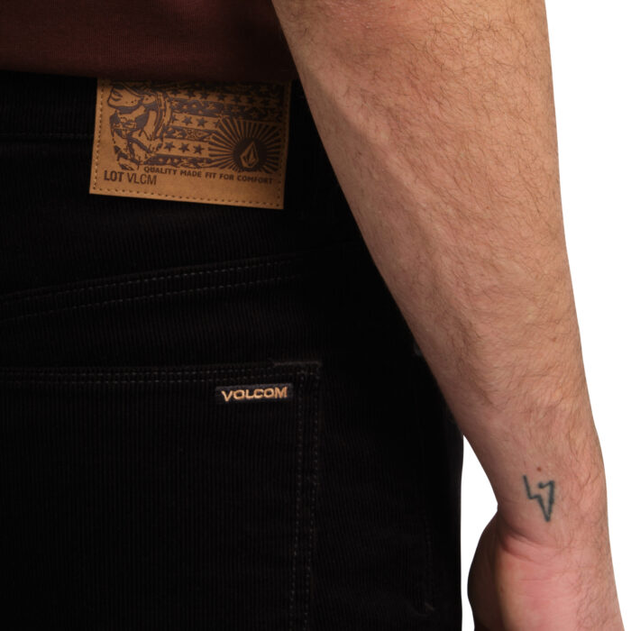 VOLCOM SOLVER 5 POCKET CORD PANT BLACK - Image 4